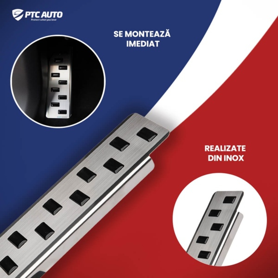 Protectie suport repaus picior inox Dacia Lodgy fabricatie 2012 - prezent