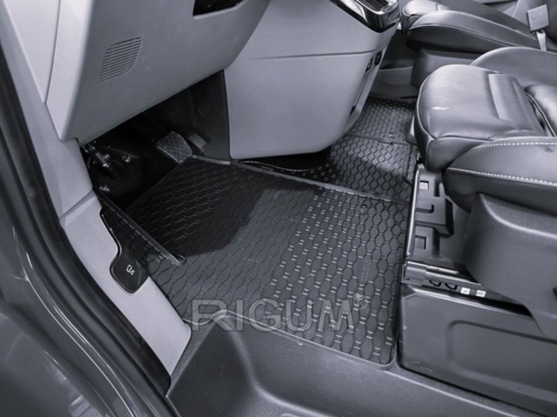 Tapis de voiture Volkswagen T7 Caravelle, fabrication 2025 - présent, carrosserie van 2 places, tunnel inclus | 906226
