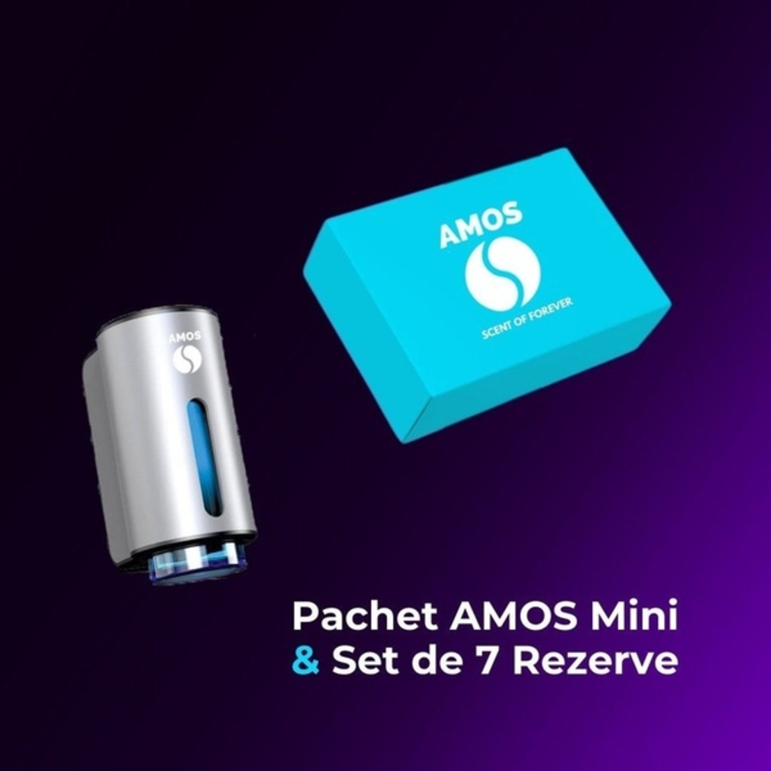 Set Amos Mini: set parfumuri Turcoaz + 1 difuzor mini gri deschis