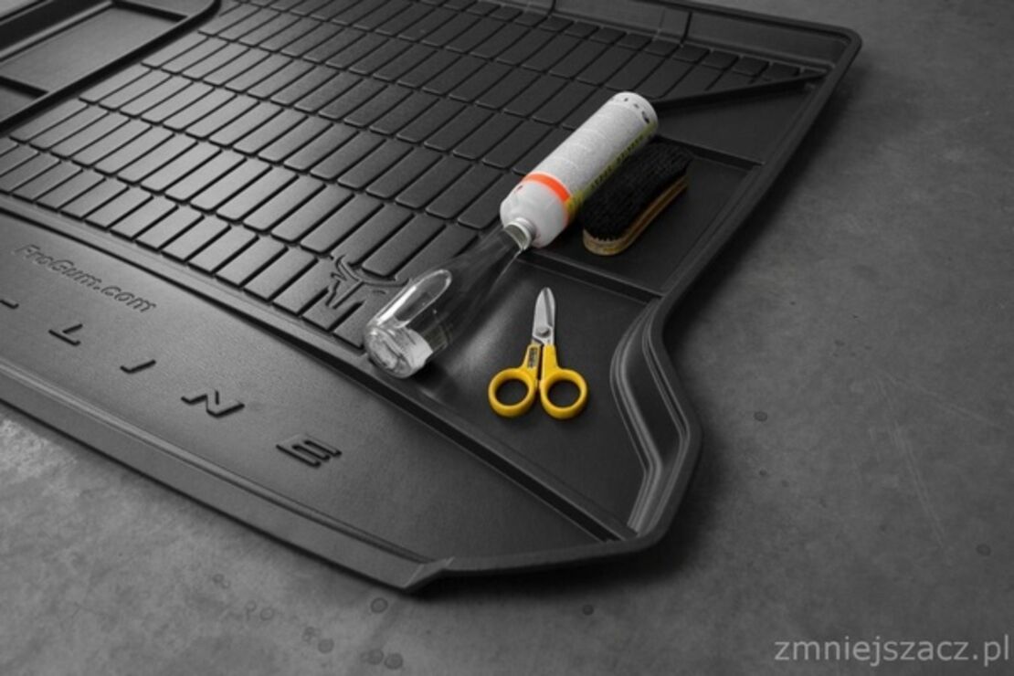 Covor auto portbagaj Frogum pentru Volkswagen Polo IV 3 2001-2009, Cauciuc, Negru