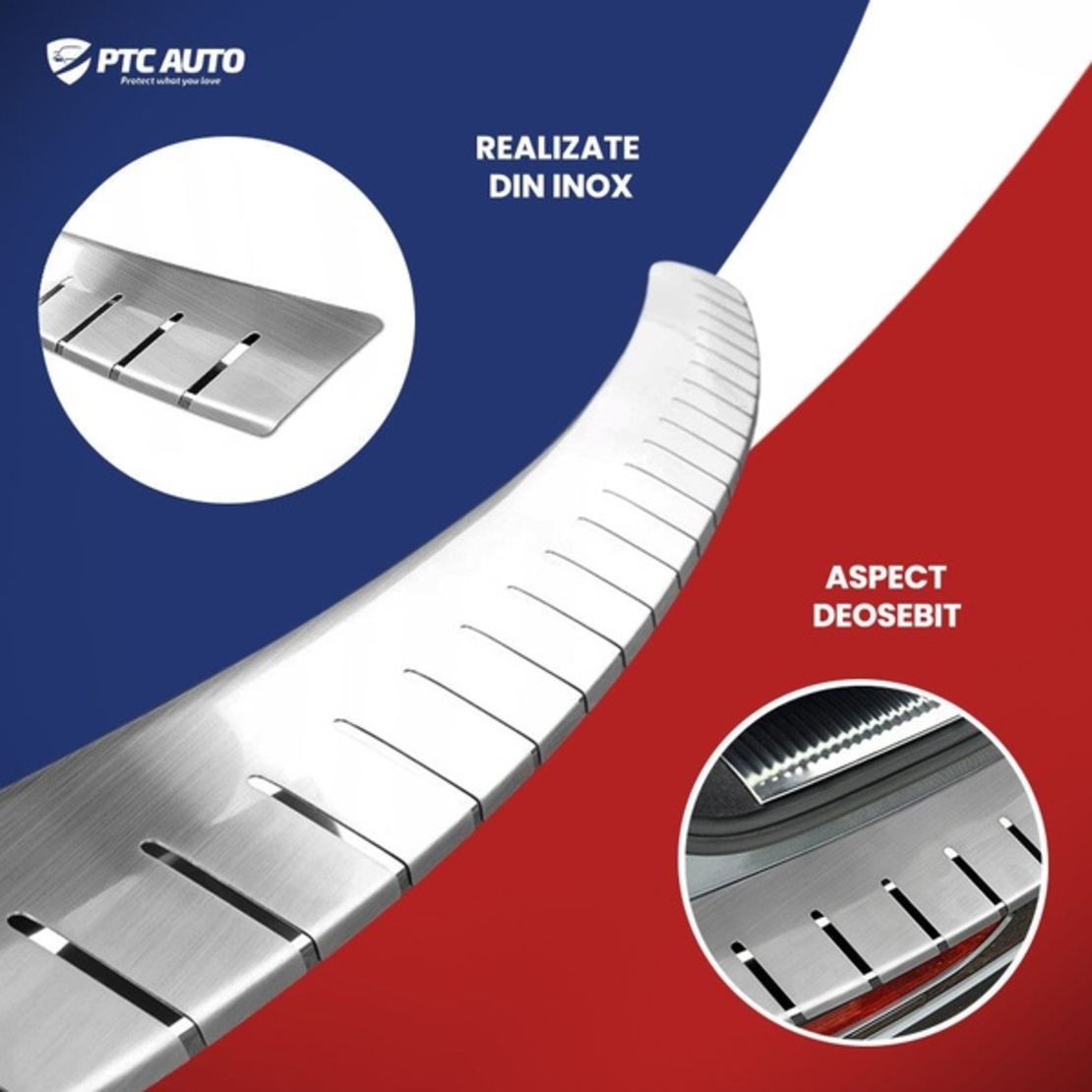 Protectie prag portbagaj inox Skoda Rapid Spaceback fabricatie 2012-prezent