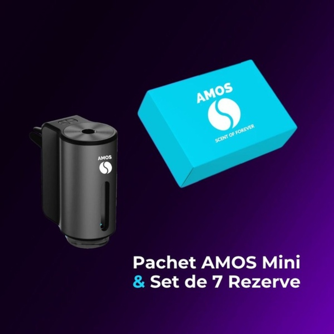 Set Amos Mini: set parfumuri Turcoaz + 1 difuzor mini gri inchis