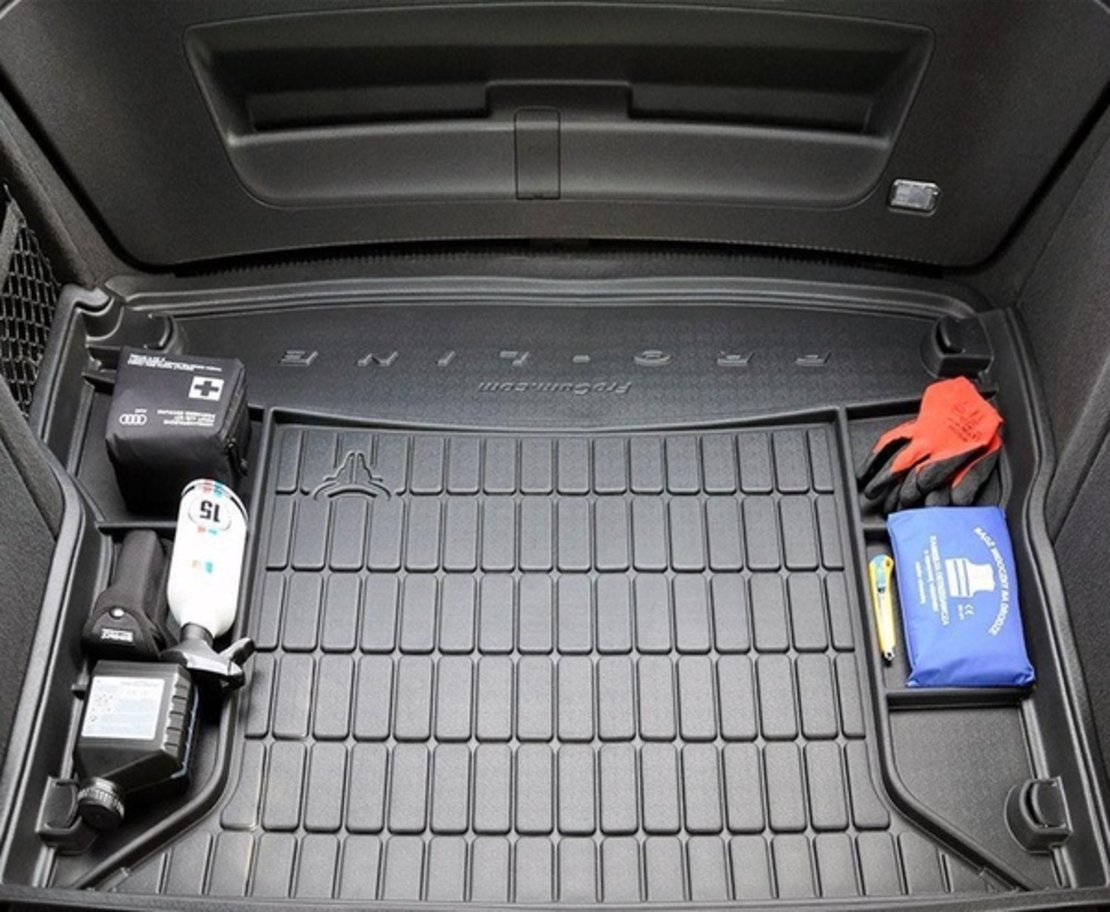 Covor auto pentru portbagaj Frogum, KIA Stinger Sedan, Cauciuc, Negru