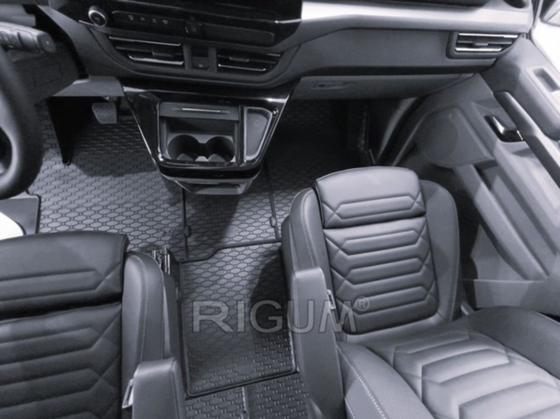 Tapis de voiture Volkswagen T7 Caravelle, fabrication 2025 - présent, carrosserie van 2 places, tunnel inclus | 906226
