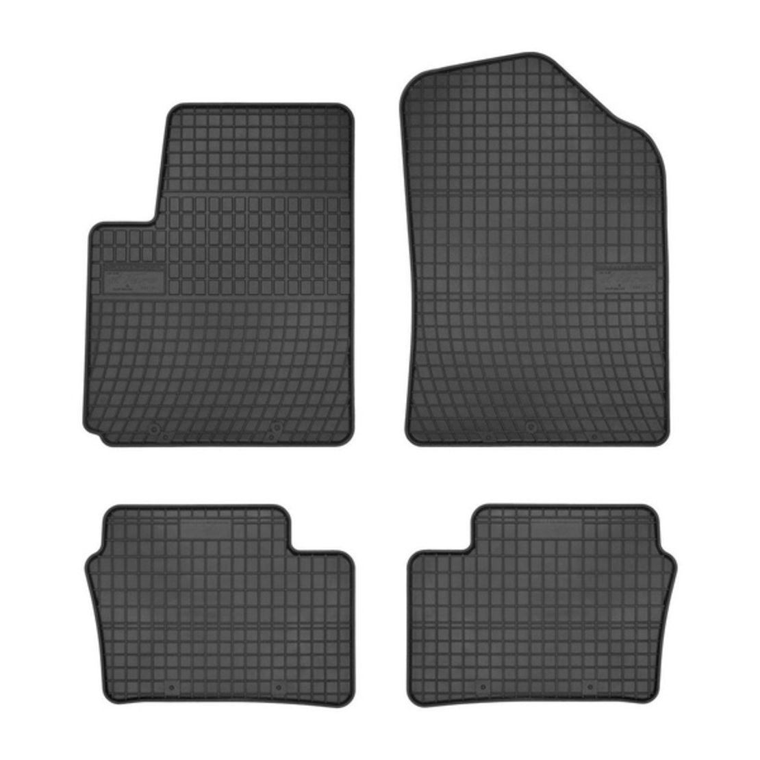 Set covorase Frogum, Cauciuc, Pentru Kia Picanto (II) din 2011, Negru