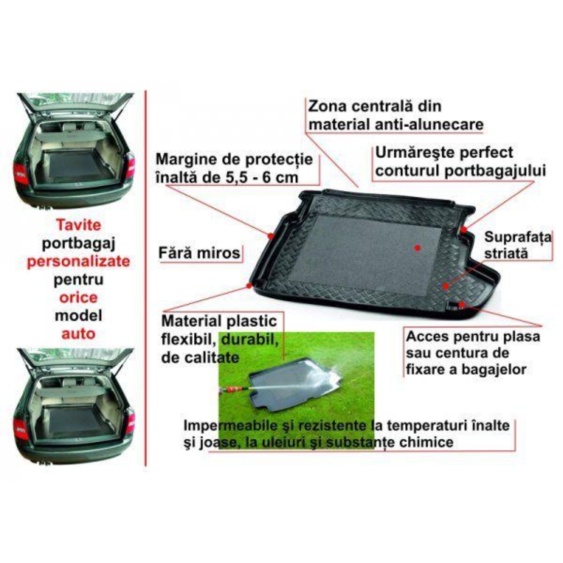 Tavita portbagaj Fiat Stilo caroserie hatchback fabricatie 2002 - 2007 (3 usi)