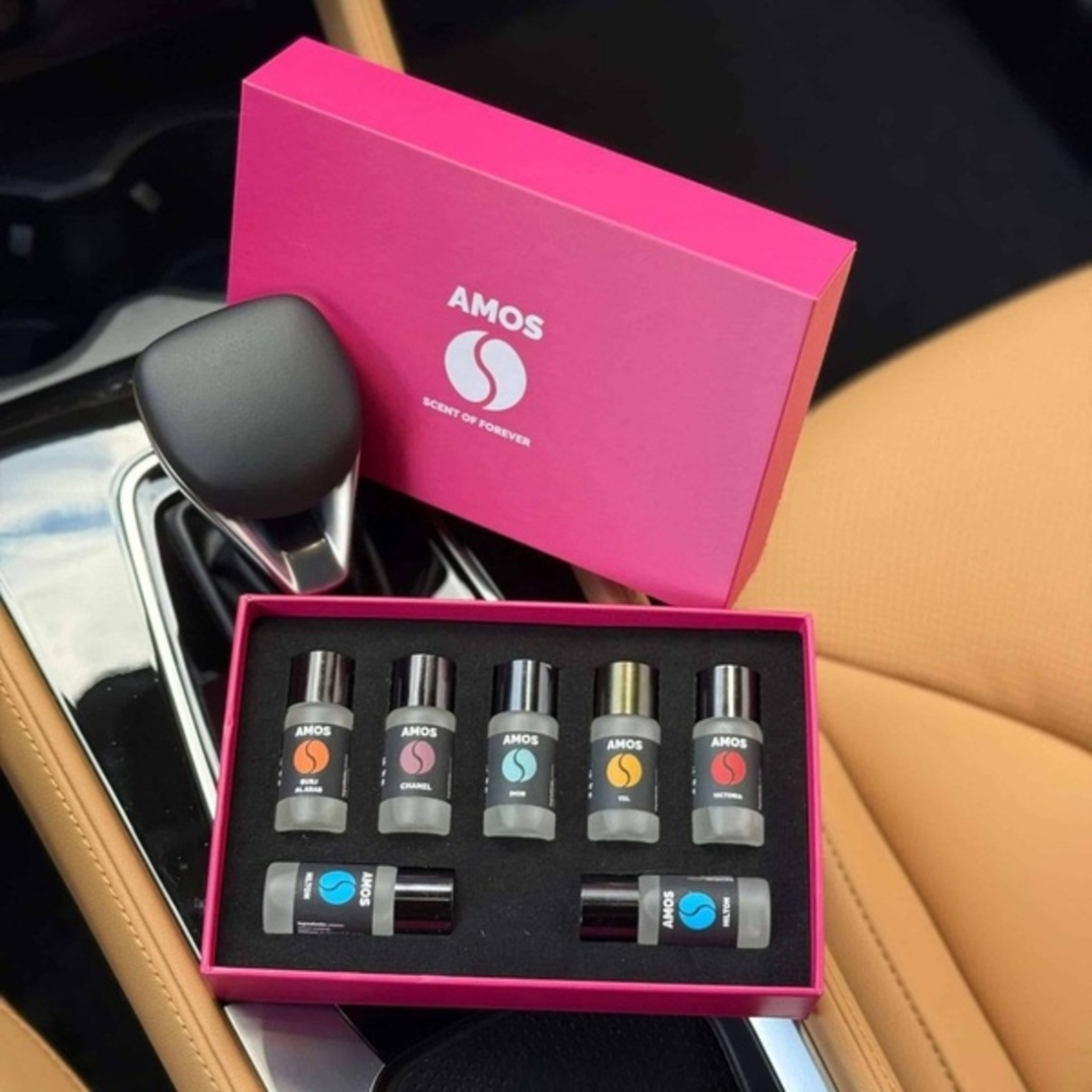 Pachet Amos Mini: 2 seturi parfumuri + 1 set parfum CADOU