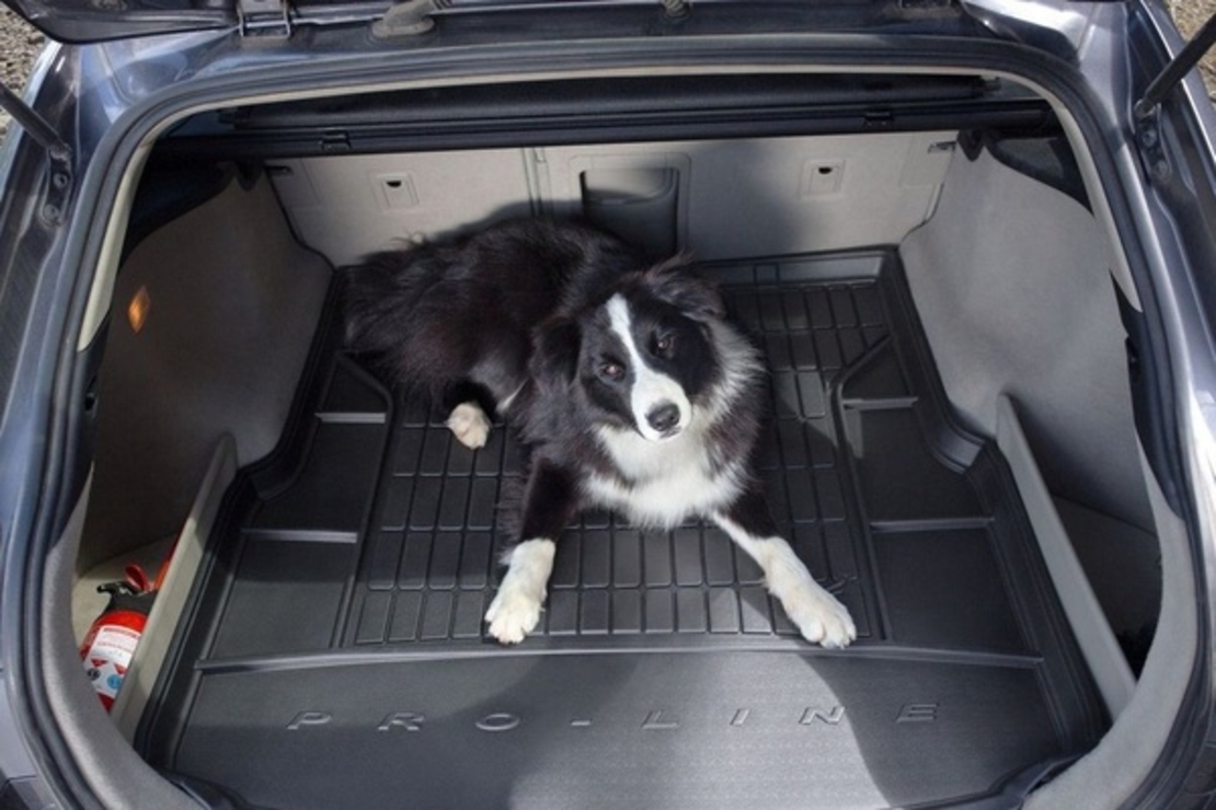 Covor auto portbagaj Frogum pentru KIA Cee'd I SW, Cauciuc, Negru
