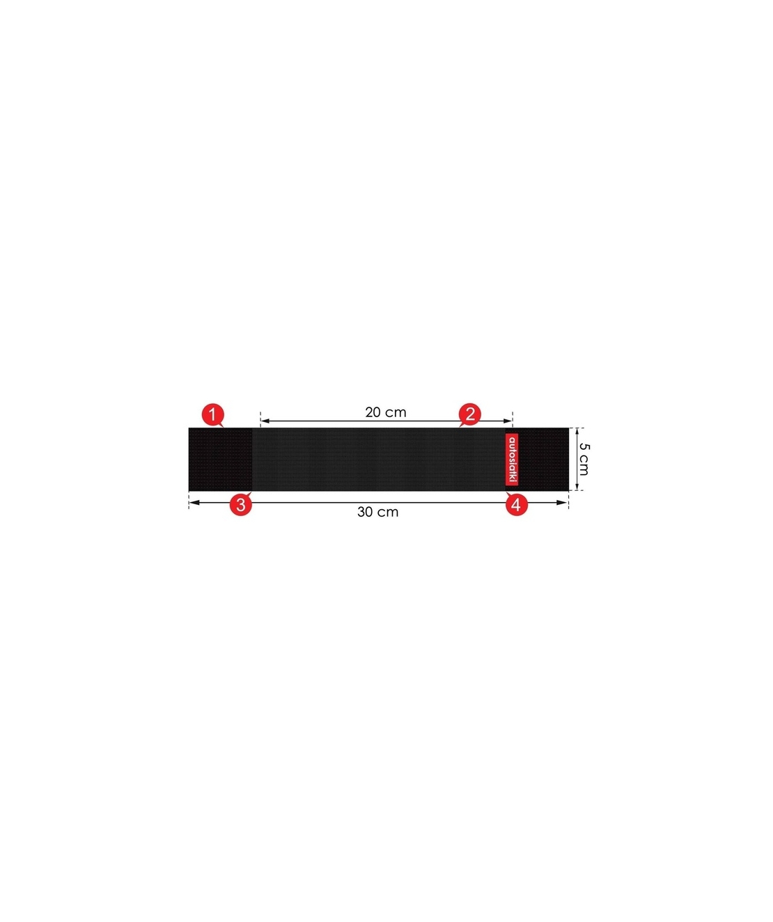 Accesorii auto suport pentru portbagaj, 30 cm, Negru