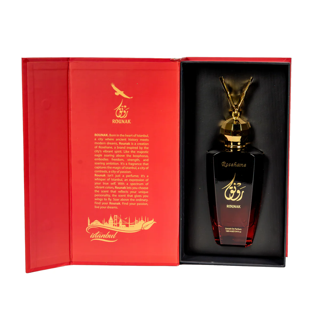 Extract de Parfum Rounak Red, Rosehane, Femei, 160 ml, Floral-Fructat
