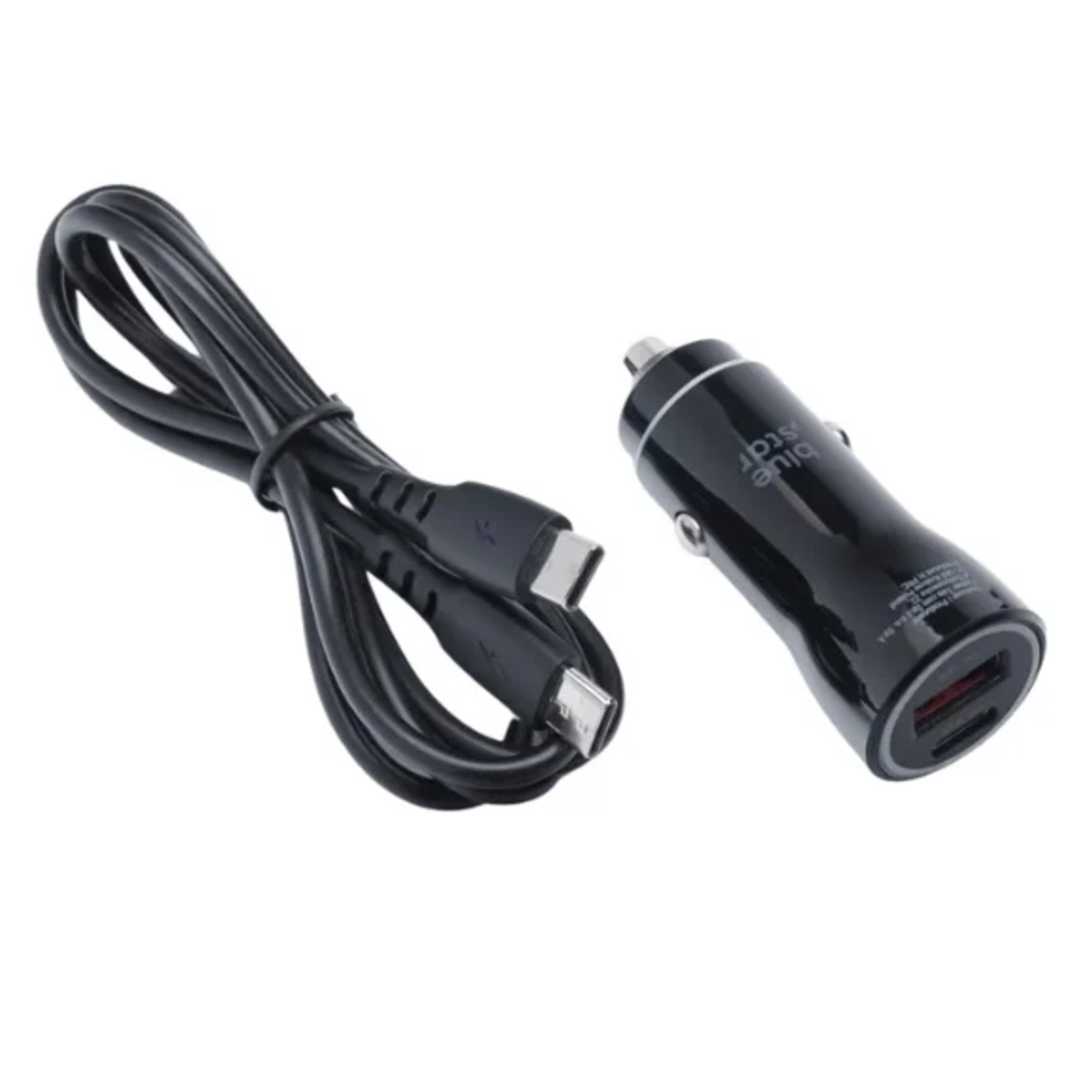 INCARCATOR AUTO BLUE STAR 3A 30W 1XTIP C 1XUSB QC3.0 PD AFC PPS CABLU TIP C TIP C 1M