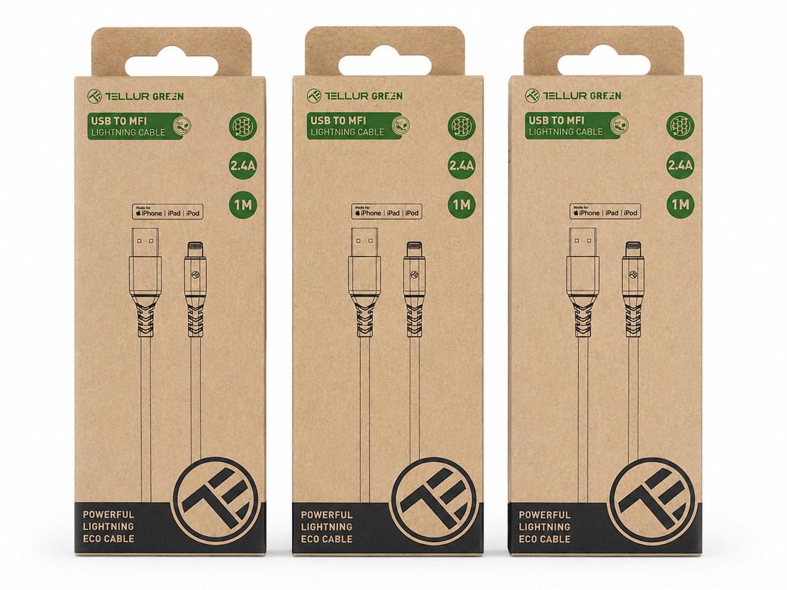 Tellur Green USB to MFI Lightning Cable 2.4A