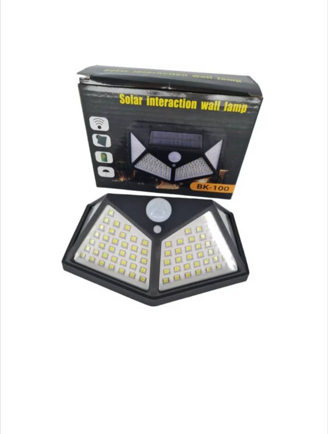 Mini lampa cu incarcare solara 100-led-uri  - Senzor-de-miscare
