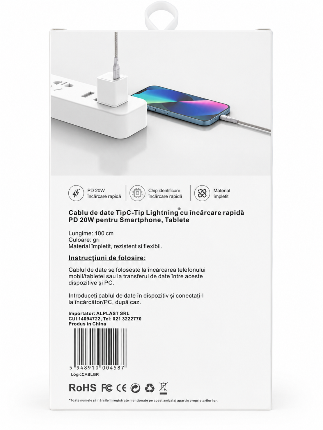 Cablu Incarcare rapida 20W Lightning