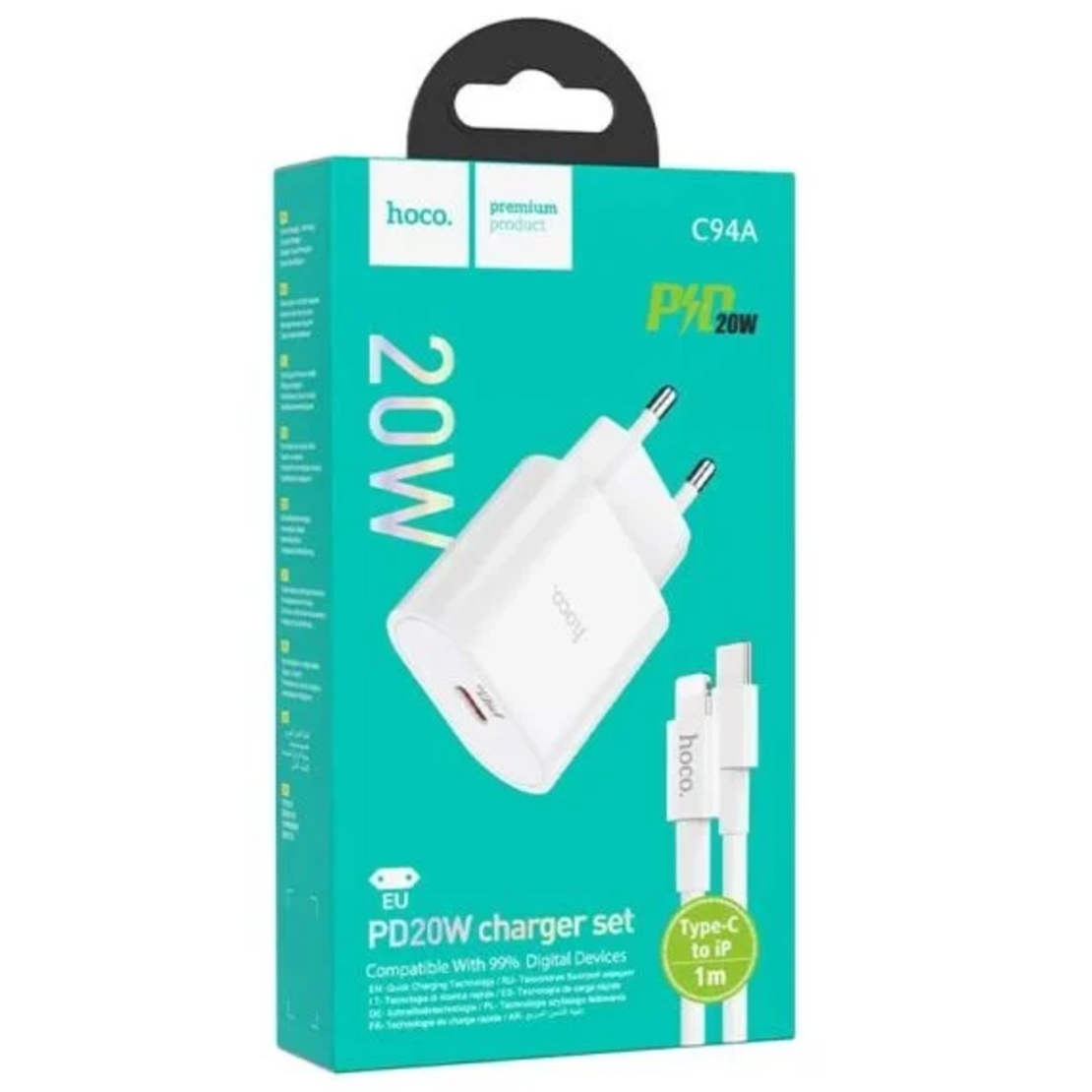 Încărcător Selani + Cablu Lightning, PD20W