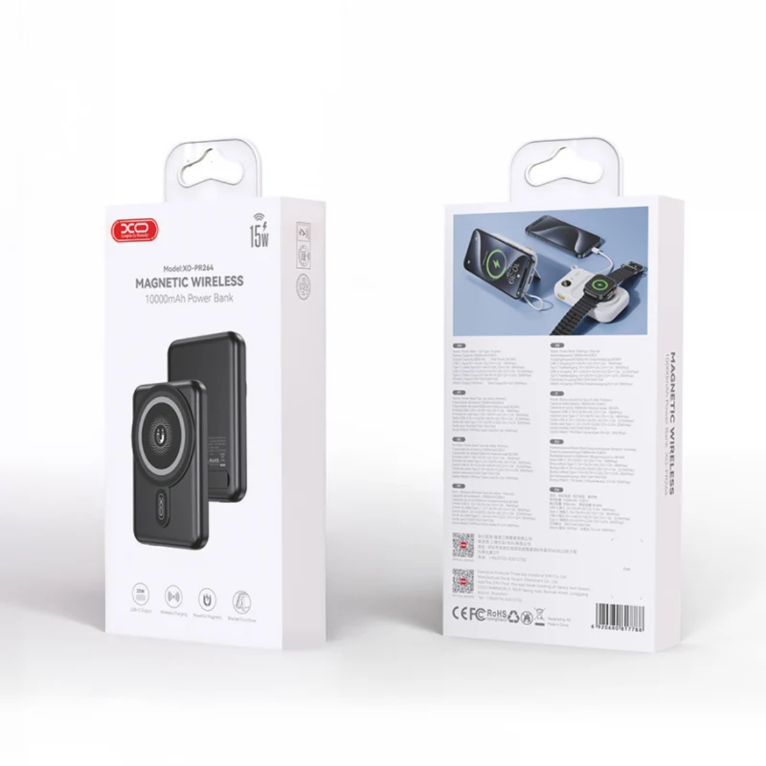 Baterie Externa Wireless XO PR264, MagSafe, 10000mAh, PD20W - Negru