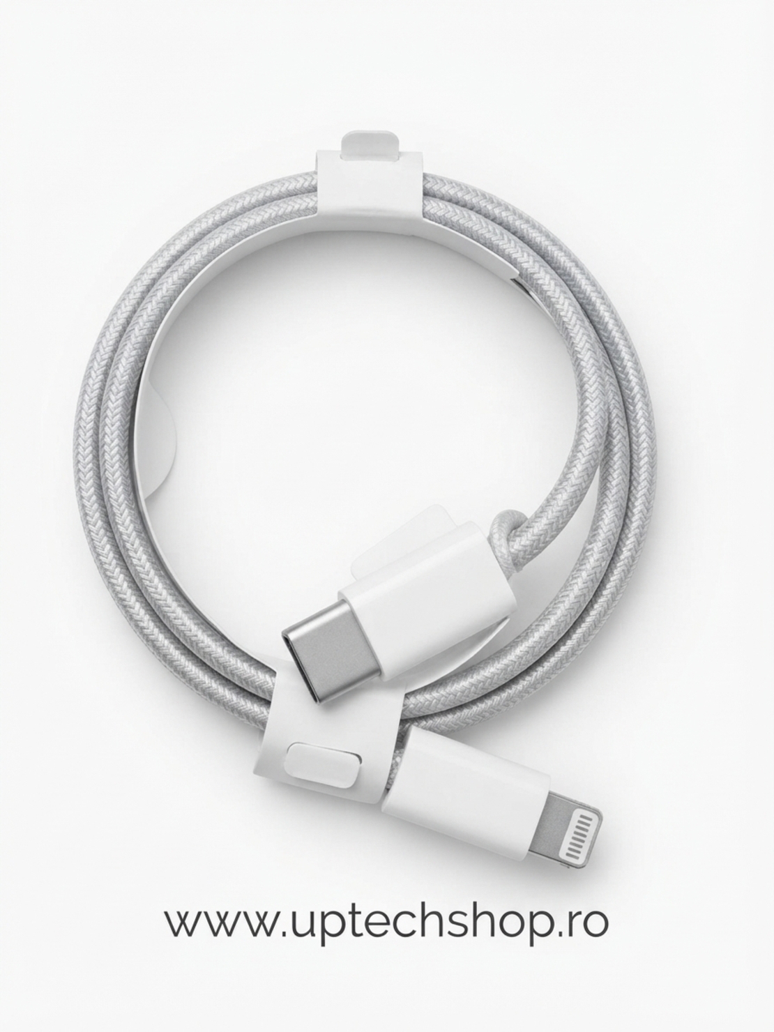 Cablu împletit KADIXI 3.3FT Lightning la USB C  -Culoare  ALB
