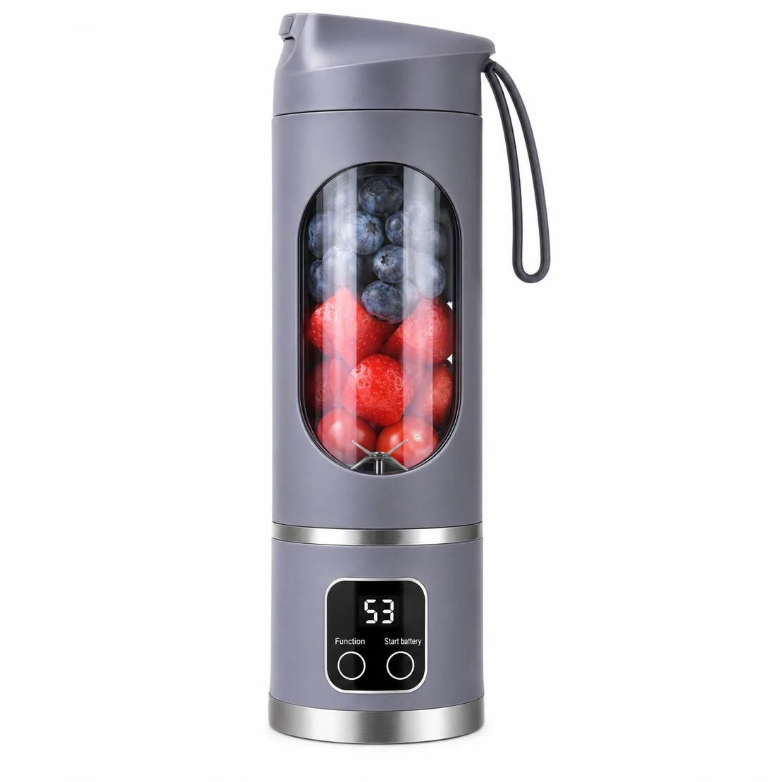 Blender portabil electric 450ml pentru smoothie si shake, reincarcabil USB Type-C, mov