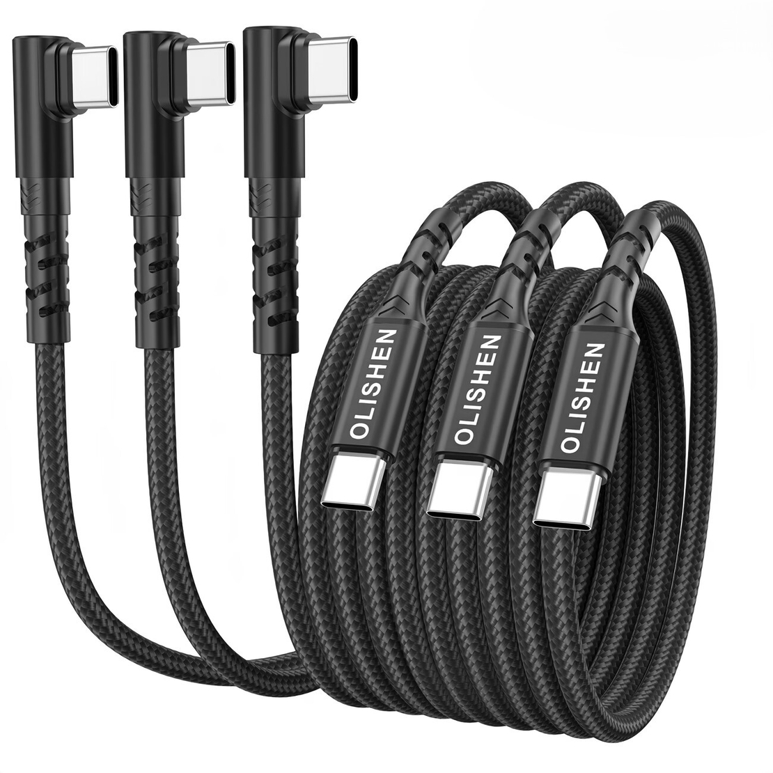 Cablu încărcător Type C, cablu USB C la USB C - Negru