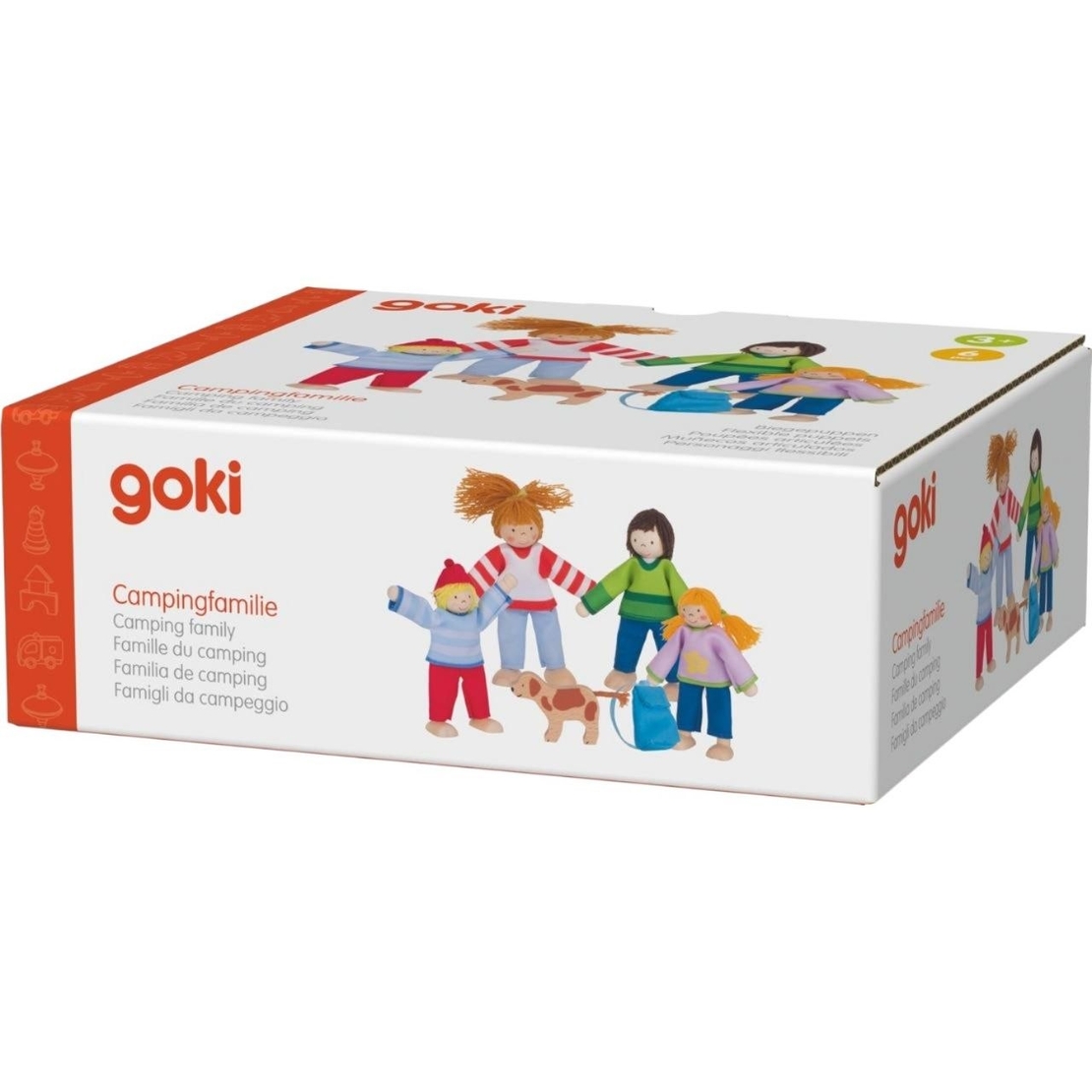Set figurine din Lemn Flexibile pentru Căsuță-Goki Camping în Familie