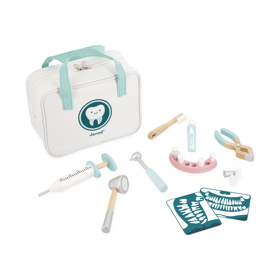 Set dentist din lemn, Janod, 10 piese 3 ani+