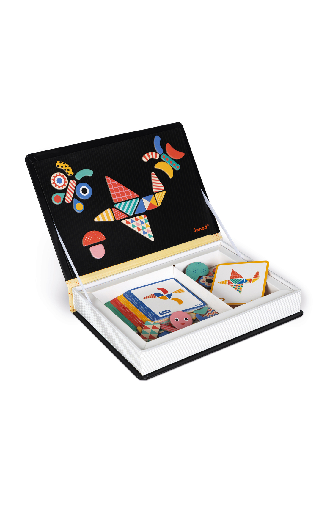 Joc educativ magnetic, Janod, Magneti'book Forme, 73 piese, 3 ani+