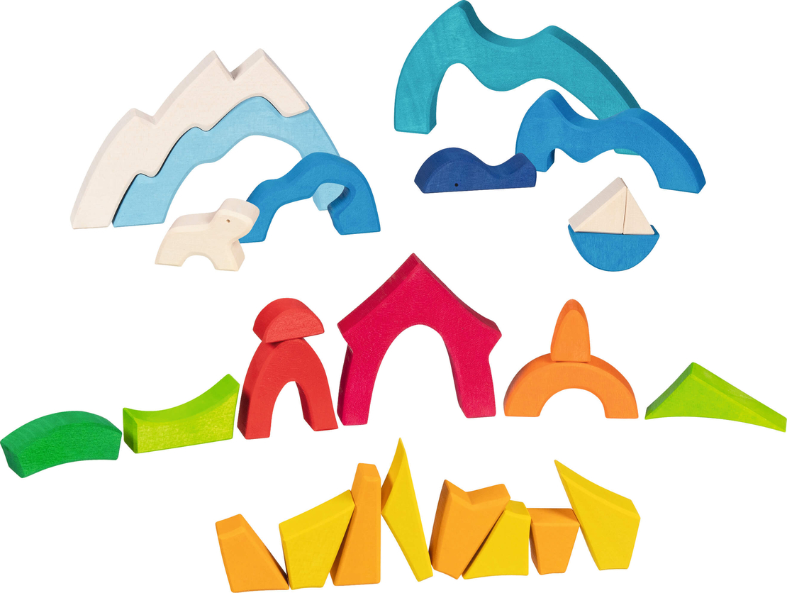 Puzzle din lemn Goki Evolution Landscape - Little Polar Bear