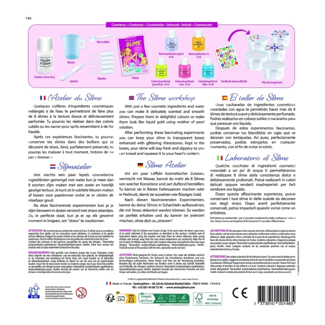 Kit Științific și Creativ Atelierul de Slime, Sentosphere - Laborator Edu-Senzorial