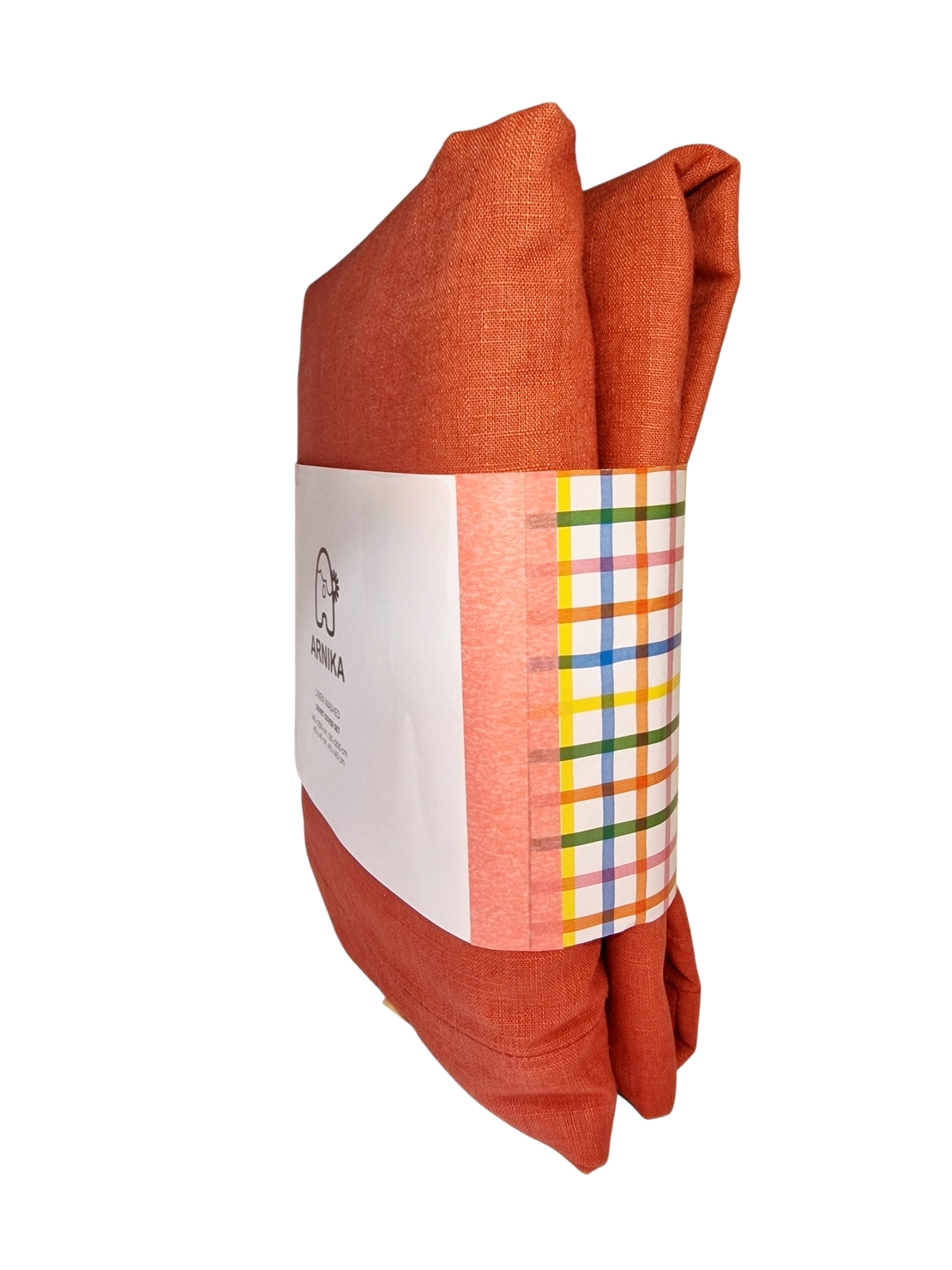 Set Lenjerie de Pat Premium Arnika Home – In și Bumbac,PEACH, Dimensiuni Standard - ARNIKA