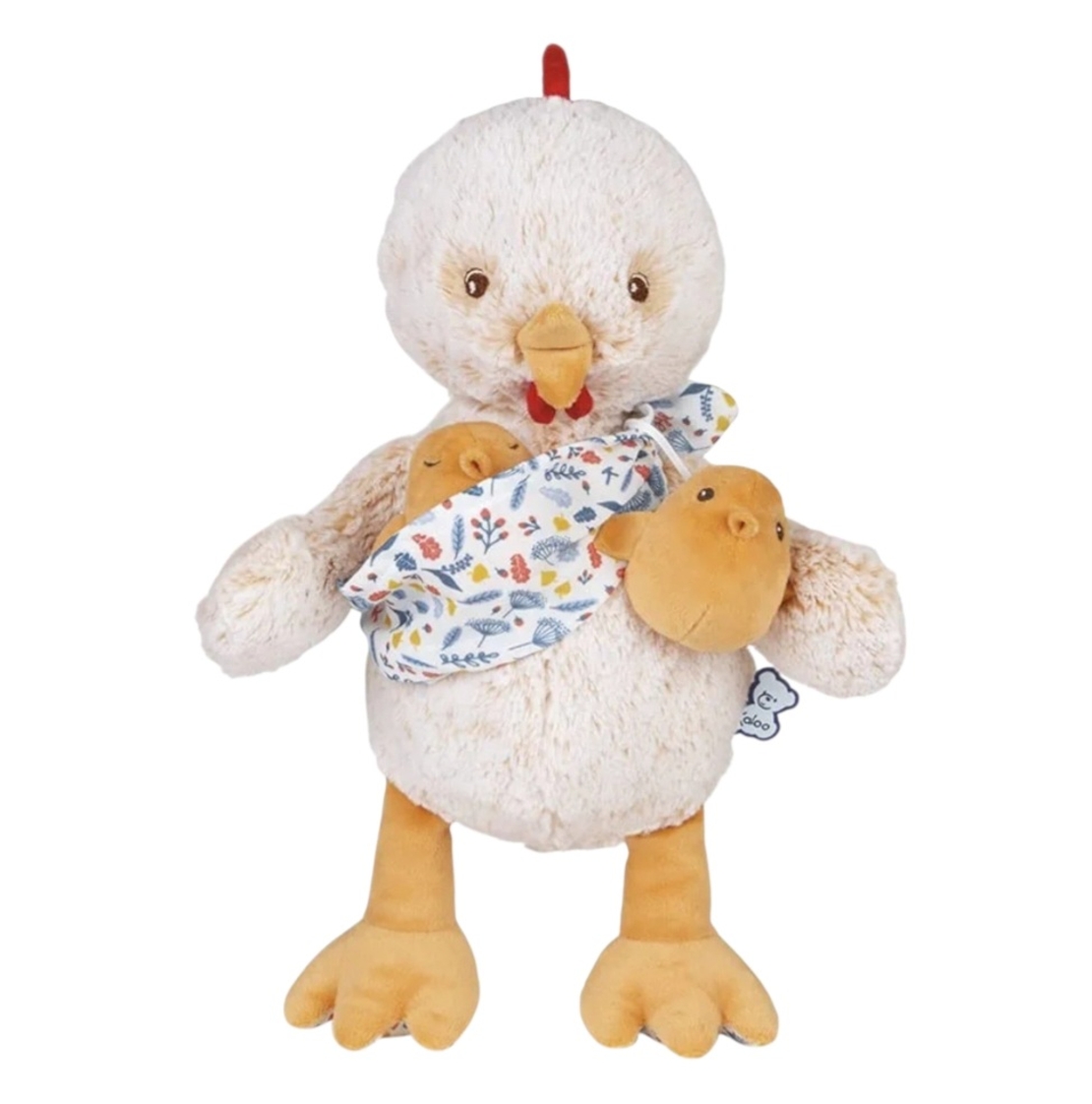Jucarie de plus Kaloo, Cocosul Paul cu pui in marsupiu din muselina, colectia Linoo, 33 cm, 0 luni+