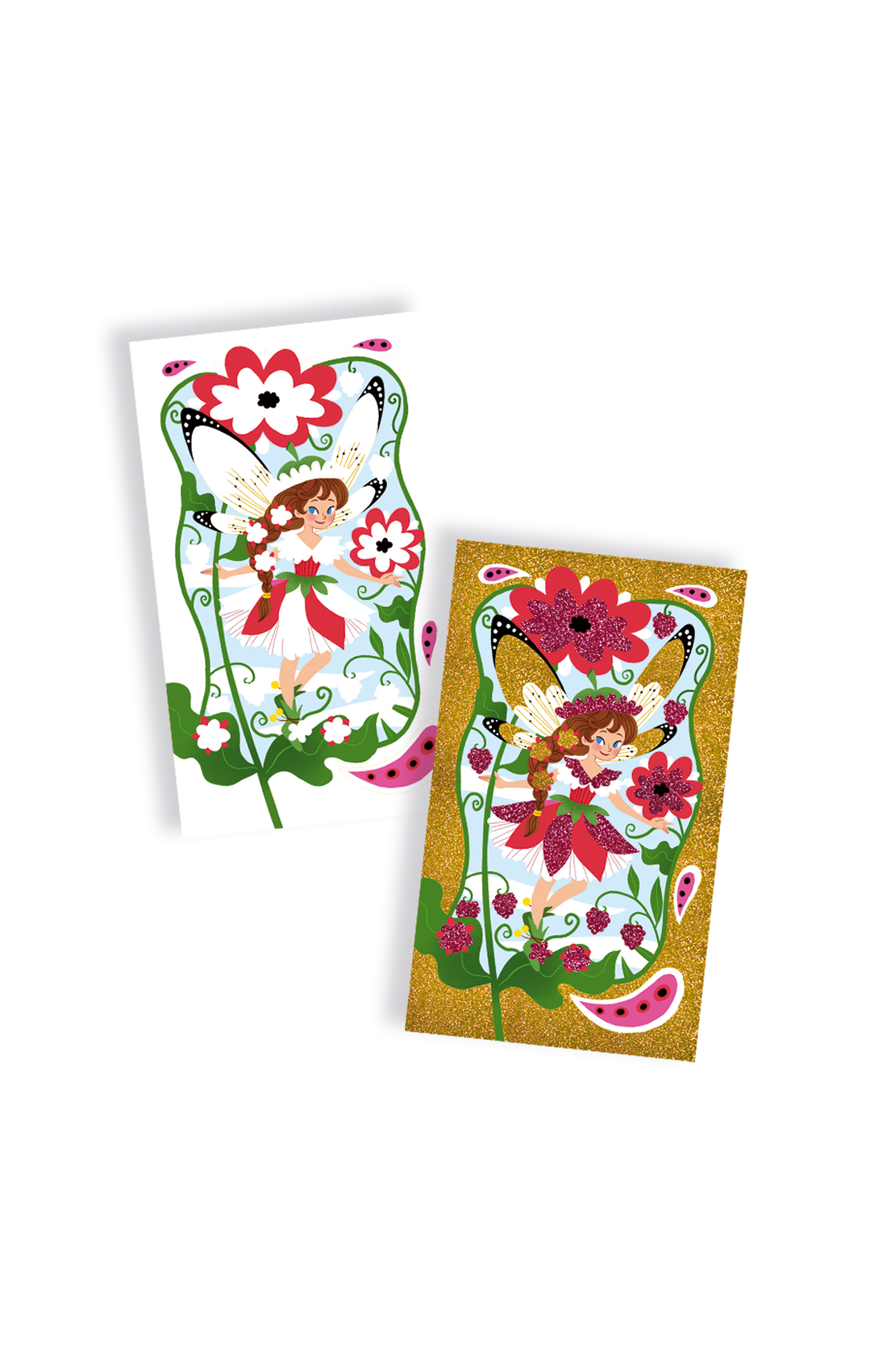 Set creativ, Janod, Printese, cu sclipici, 4 ani+