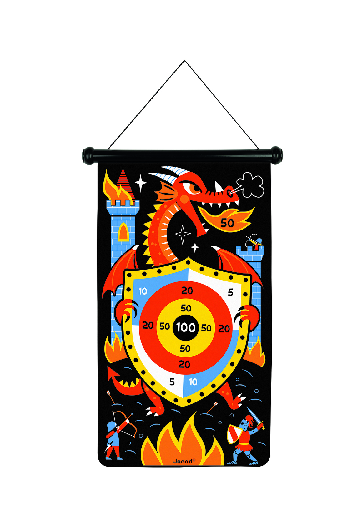 Joc darts magnetic, Janod, cu Dragoni, 4 ani+
