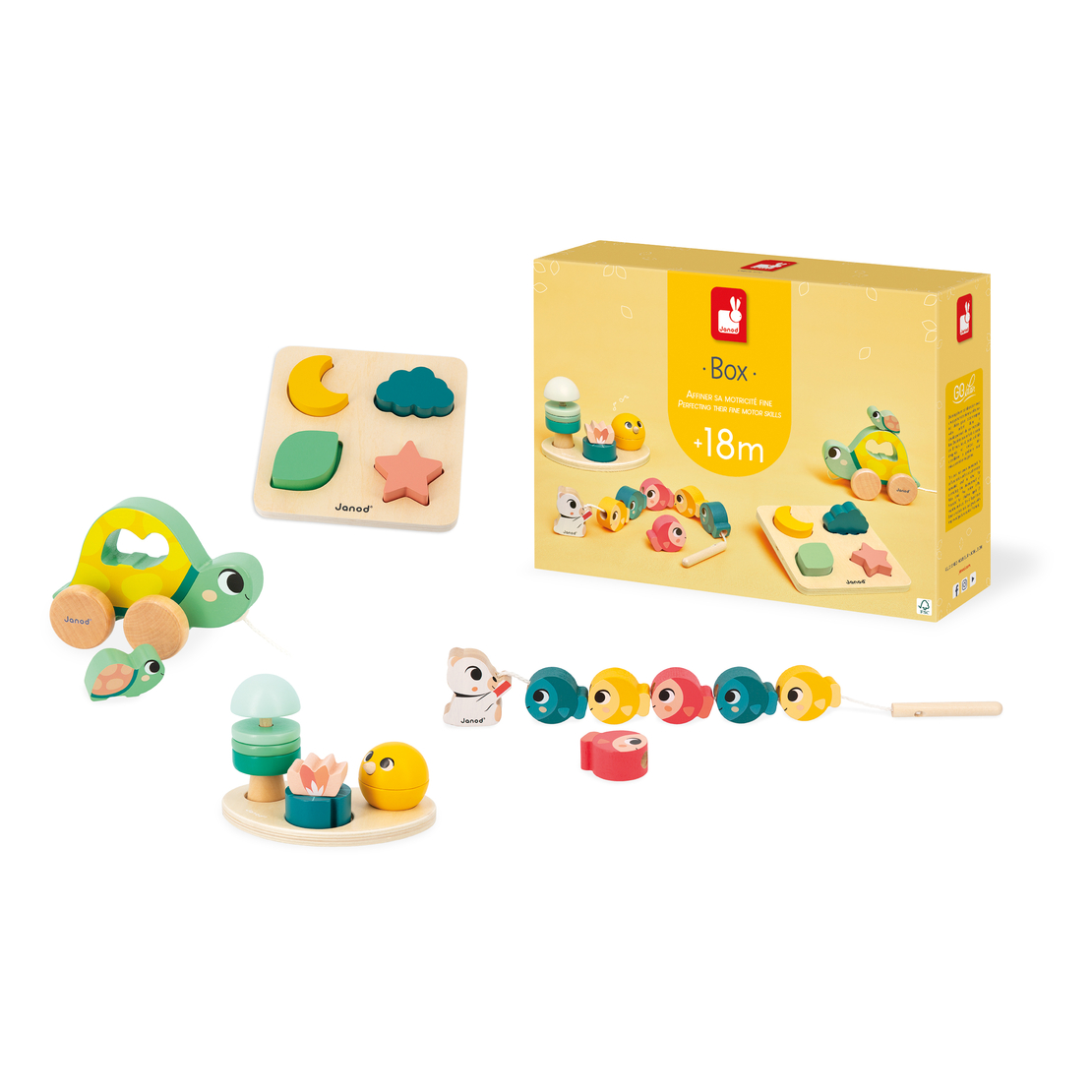 Set de 4 jucarii pentru bebelusi, Janod, 18 luni+