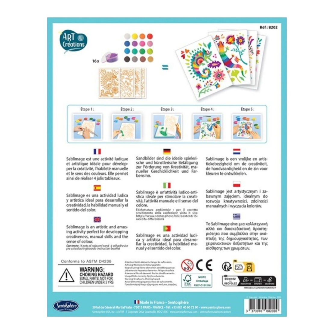 Kit Creativ cu Nisip Colorat, Sentosphere Sablimage  - Viva Mexico