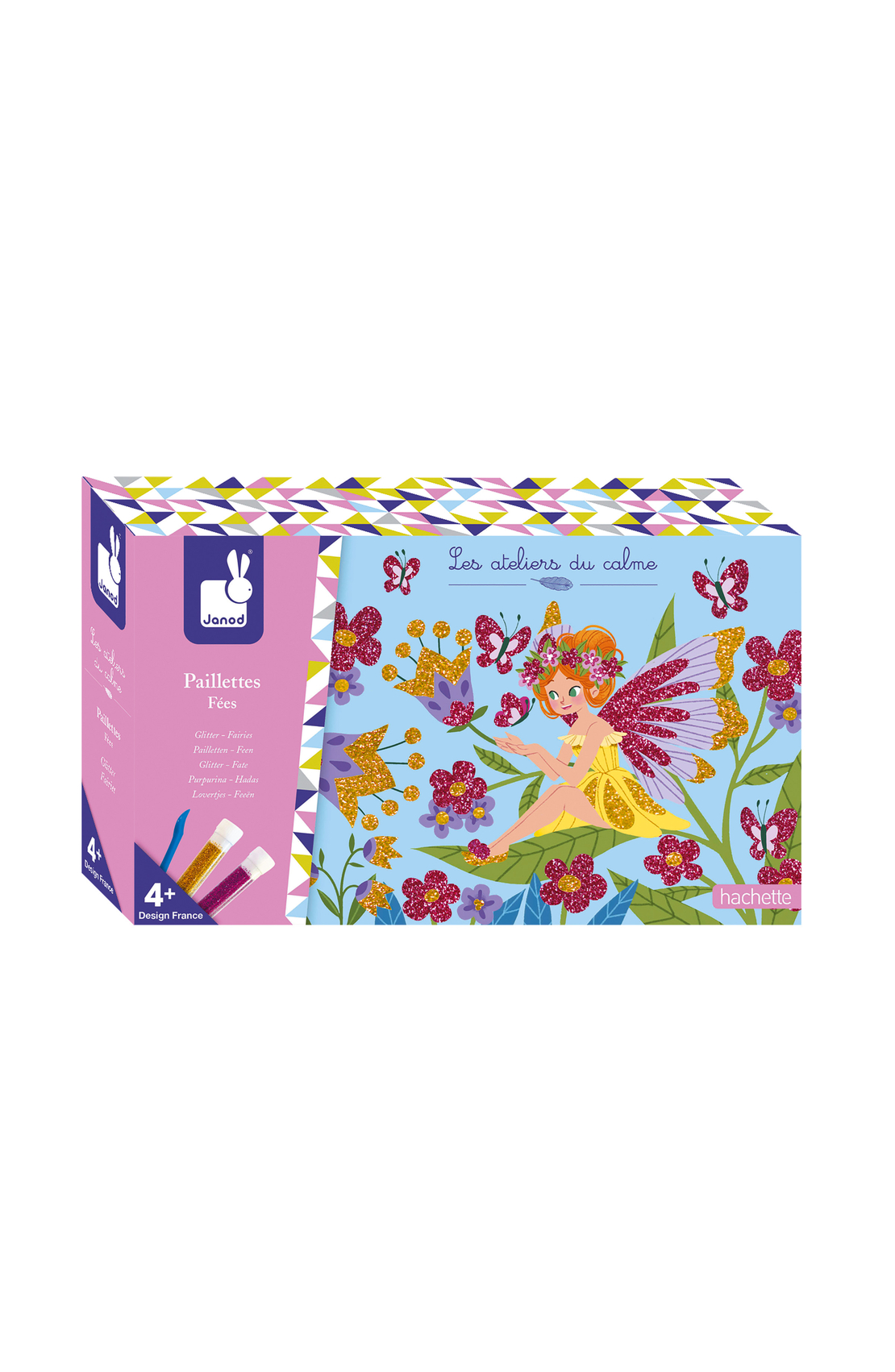 Set creativ, Janod, Printese, cu sclipici, 4 ani+