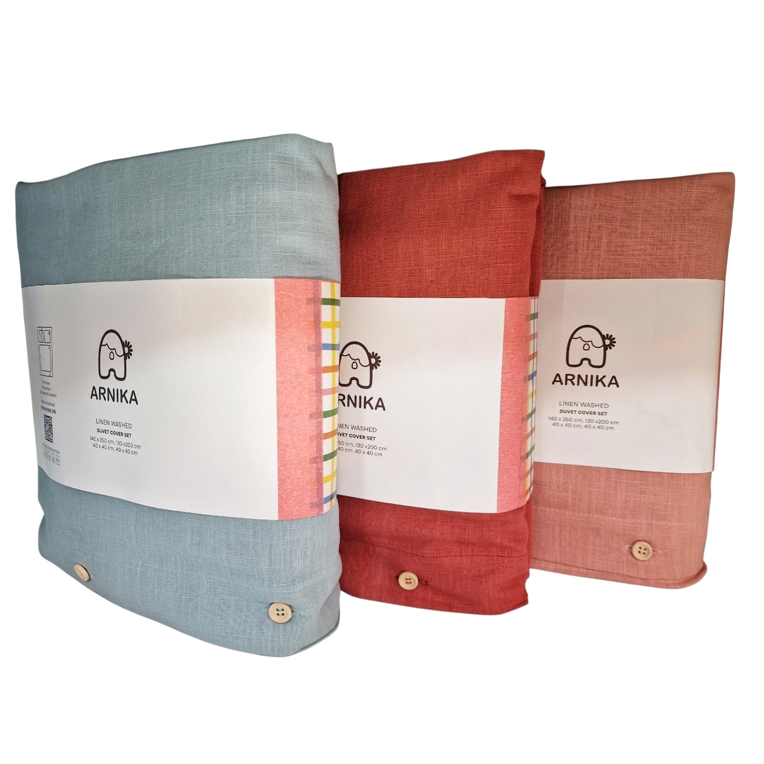Set Lenjerie de Pat Premium Arnika Home – In și Bumbac,ROSE, Dimensiuni Standard - ARNIKA