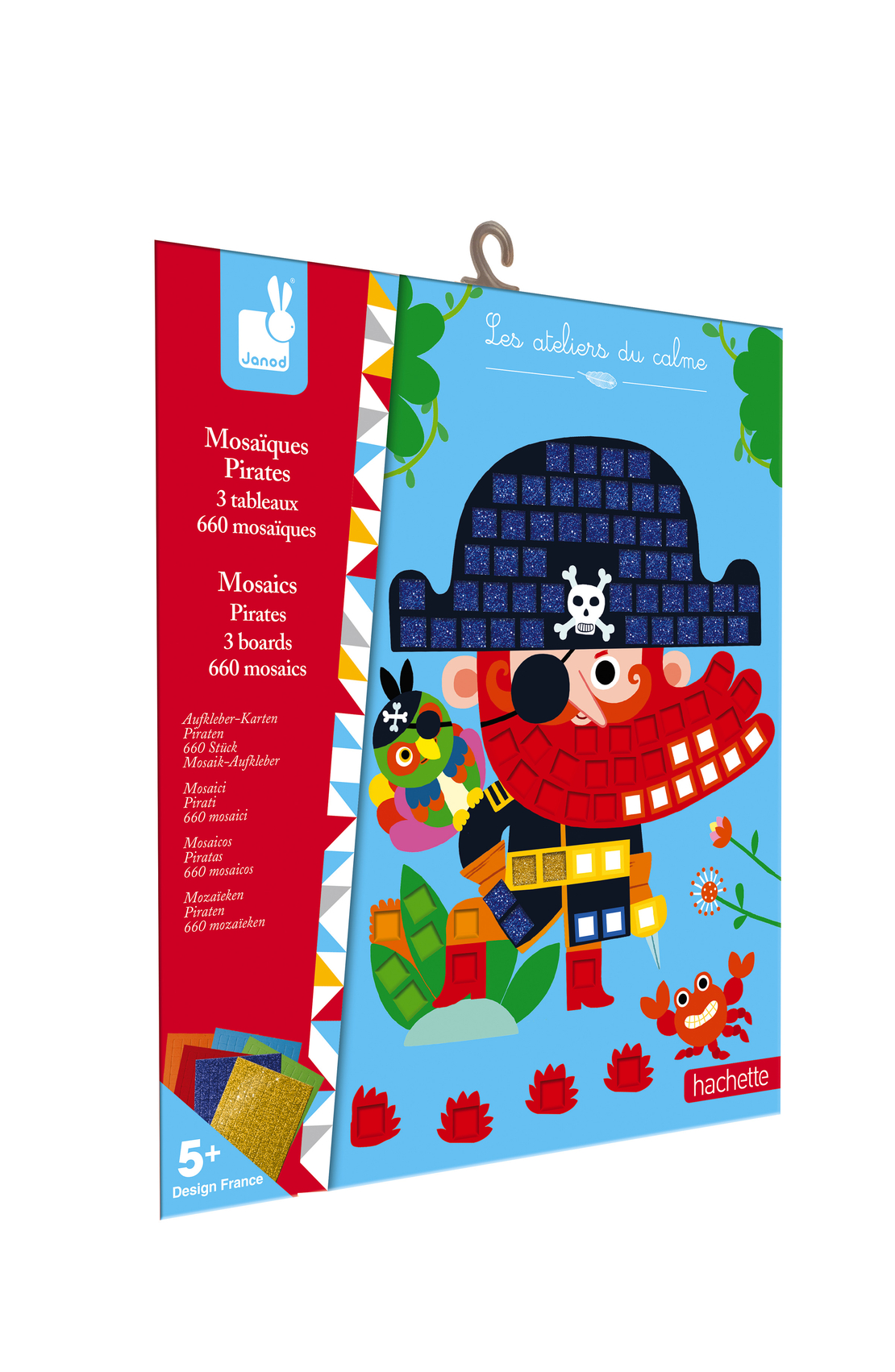 Set educativ, Janod, Pirati, mozaic, 3 carduri