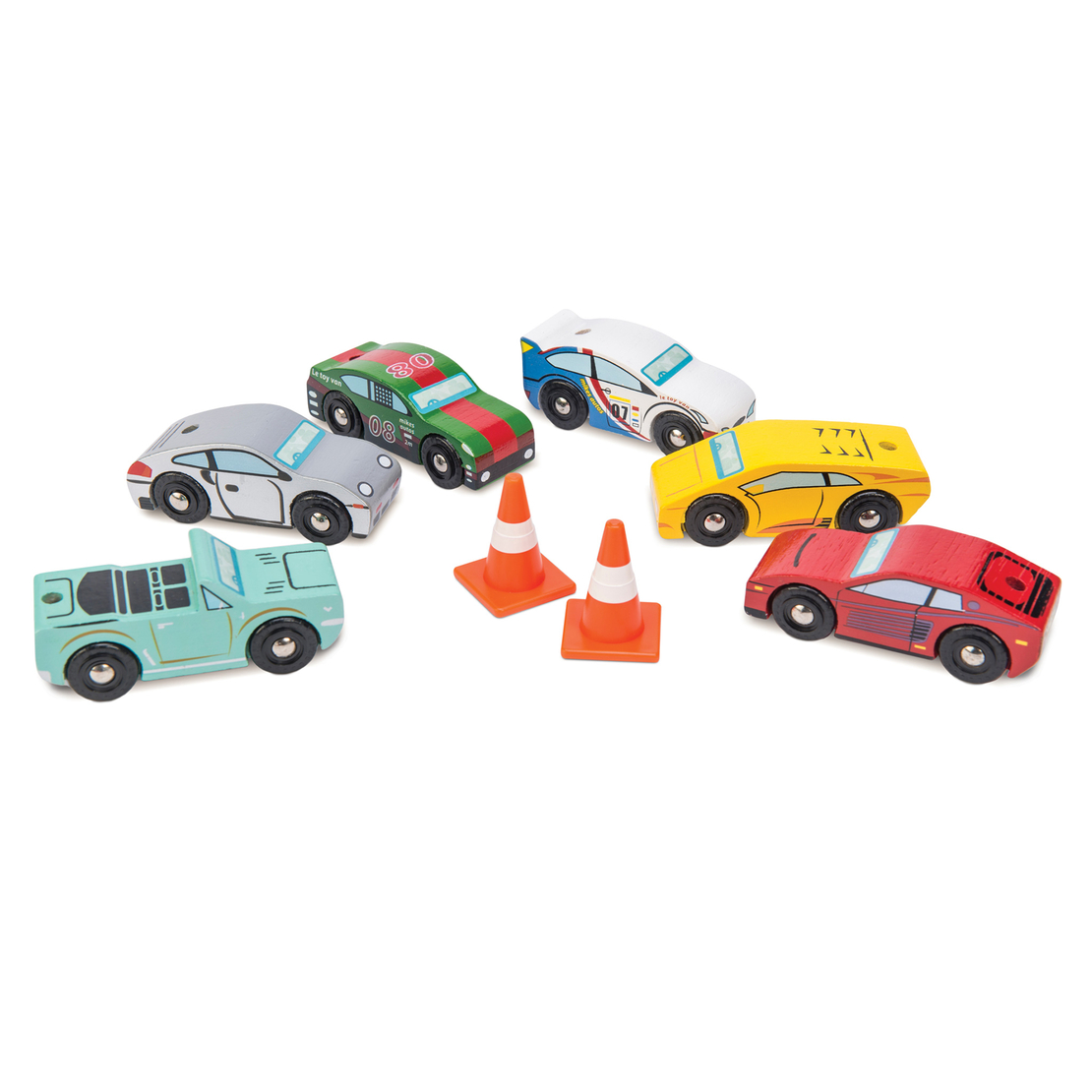 Set masini Monte Carlo, Le Toy Van, din lemn, 3 ani+