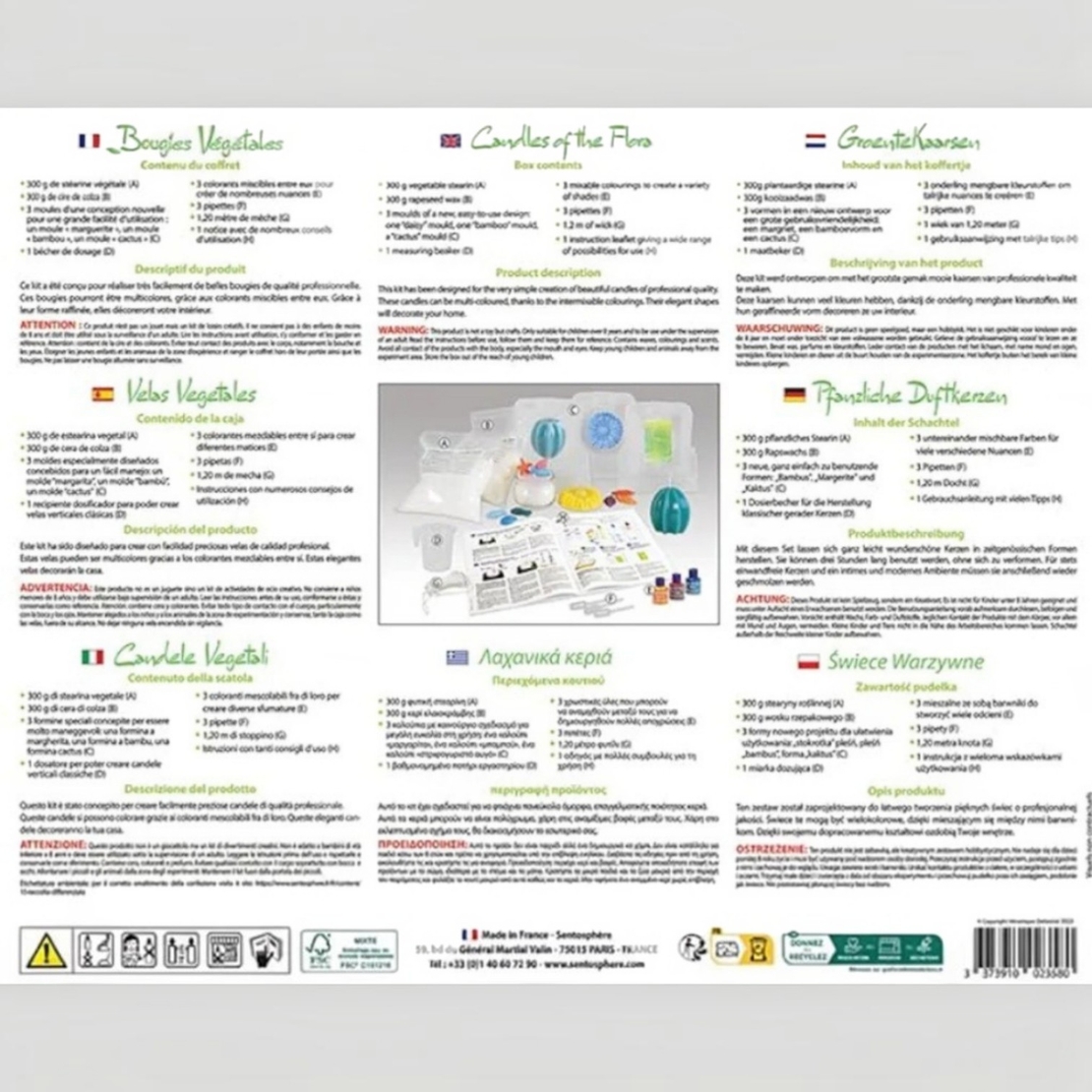 Kit Creativ Atelierul de Lumânări Vegetale, Sentosphere - Set DIY Eco