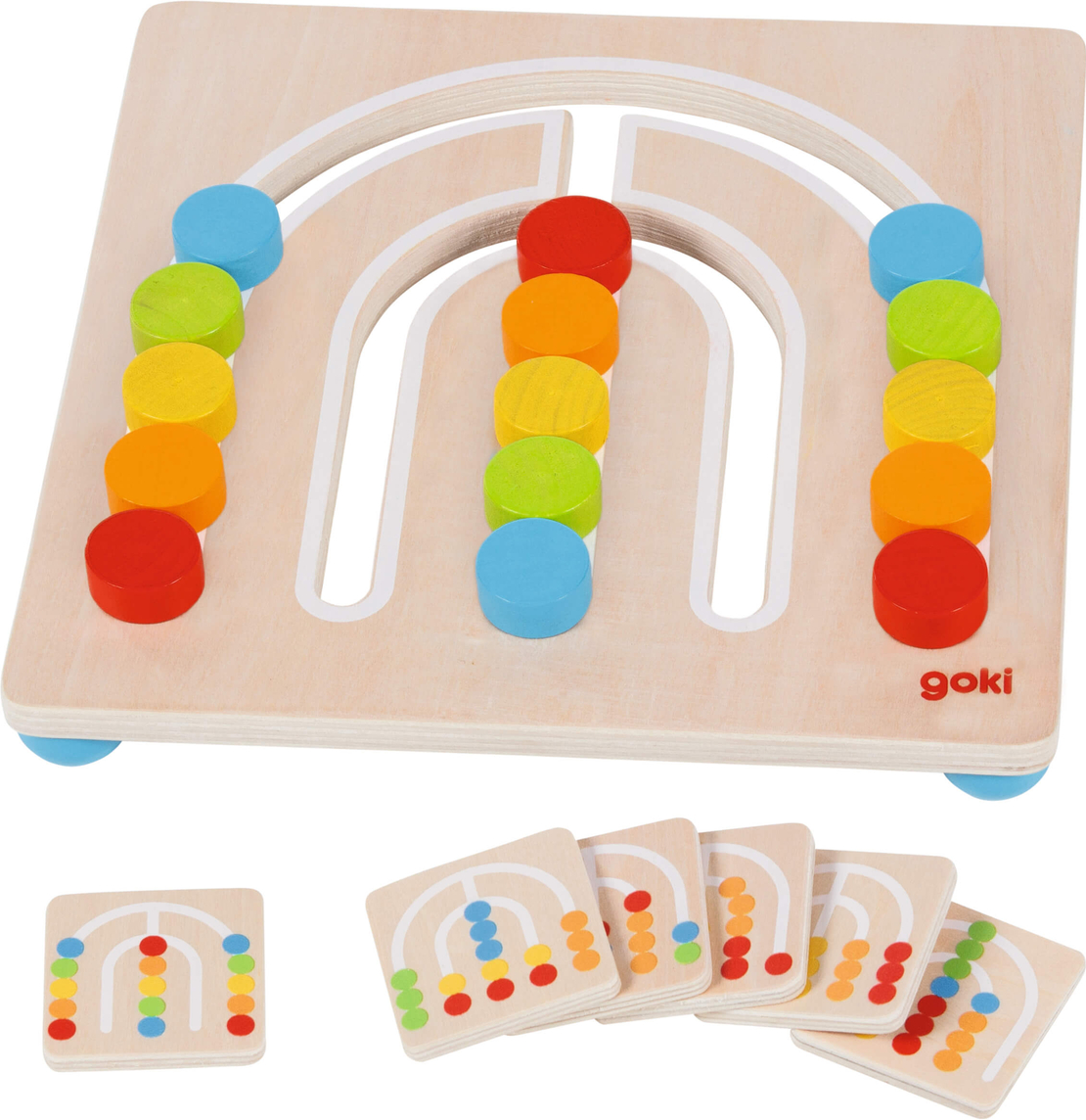 Tabla de sortat culori curcubeu Goki,4 ani +