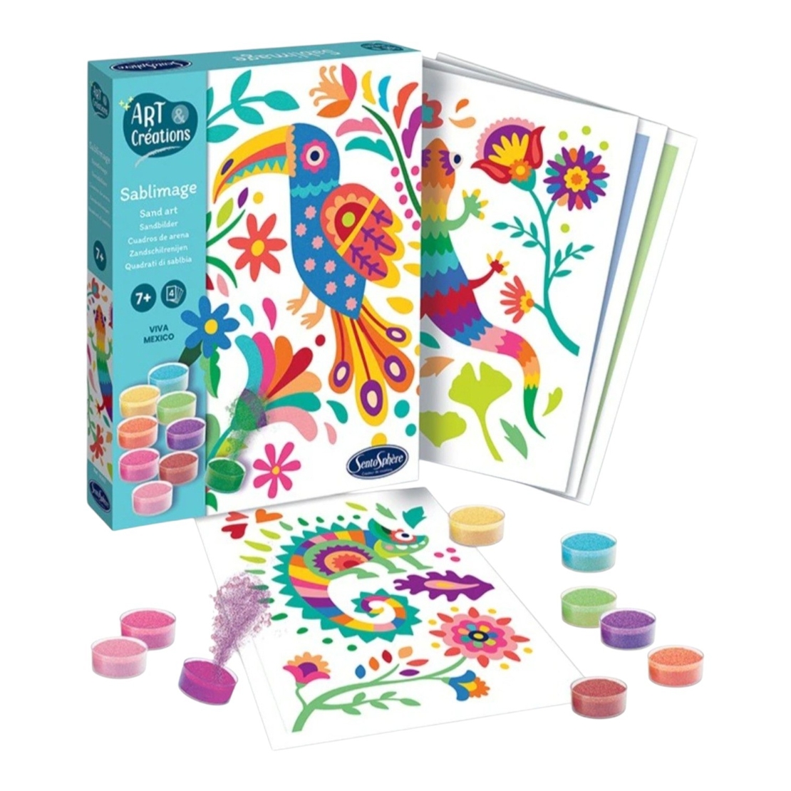 Kit Creativ cu Nisip Colorat, Sentosphere Sablimage  - Viva Mexico