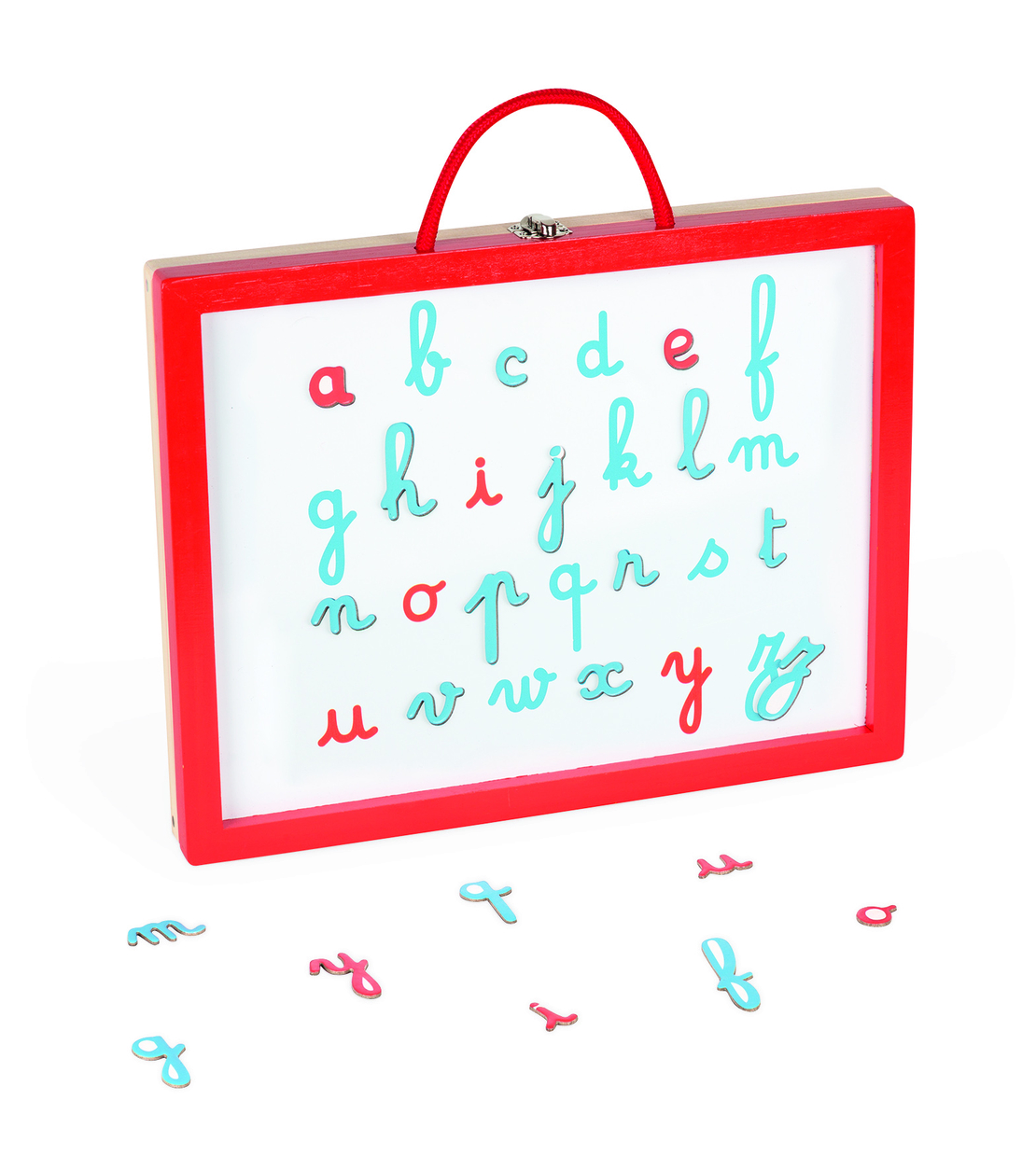 Joc educativ cu magnet, Janod, literele de mana, 3 ani+