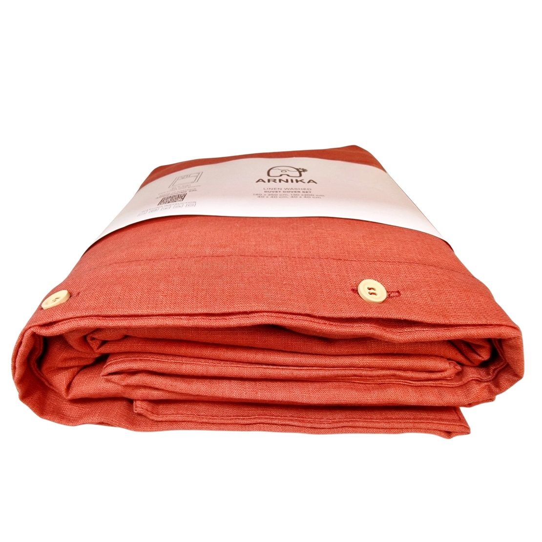 Set Lenjerie de Pat Premium Arnika Home – In și Bumbac,PEACH, Dimensiuni Standard - ARNIKA