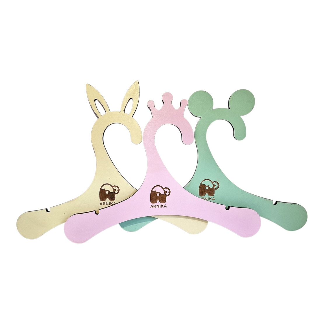 Set 5 Umerașe din Lemn pentru Copii (24 cm) – Organizare Naturală pentru Hăinuțe Delicate - ARNIKA