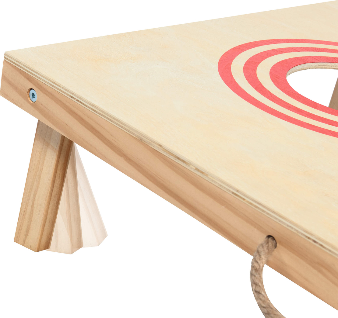 Joc de exterior Goki Cornhole, Aruncare la țintă cu săculeți, din lemn, +5 ani