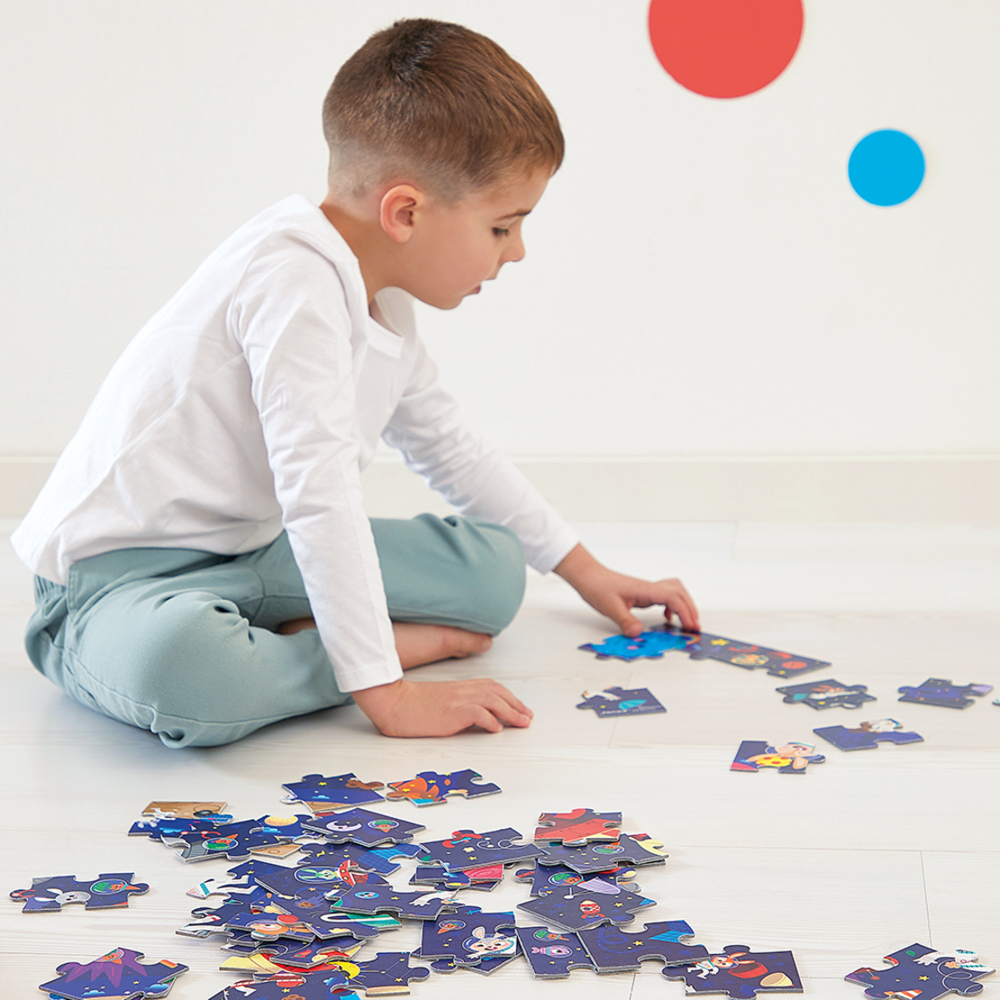 Puzzle racheta, Janod, 54 piese, 5 ani+