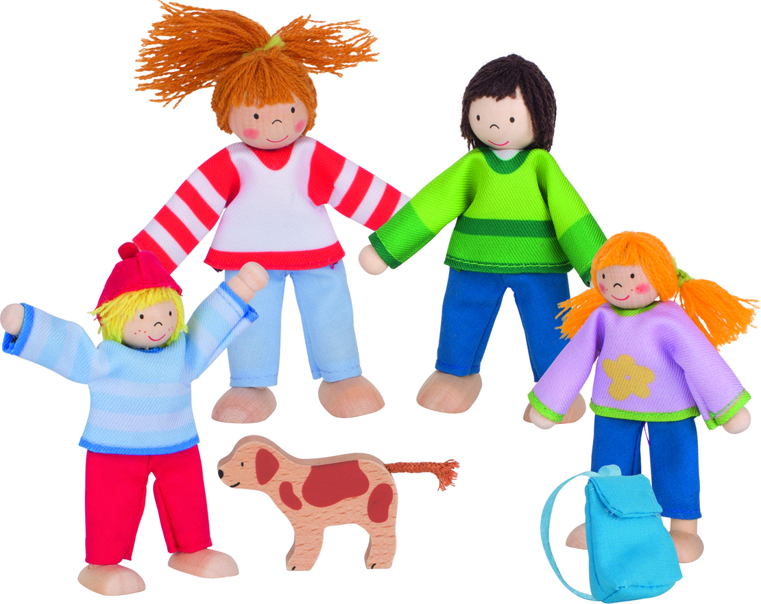 Set figurine din Lemn Flexibile pentru Căsuță-Goki Camping în Familie