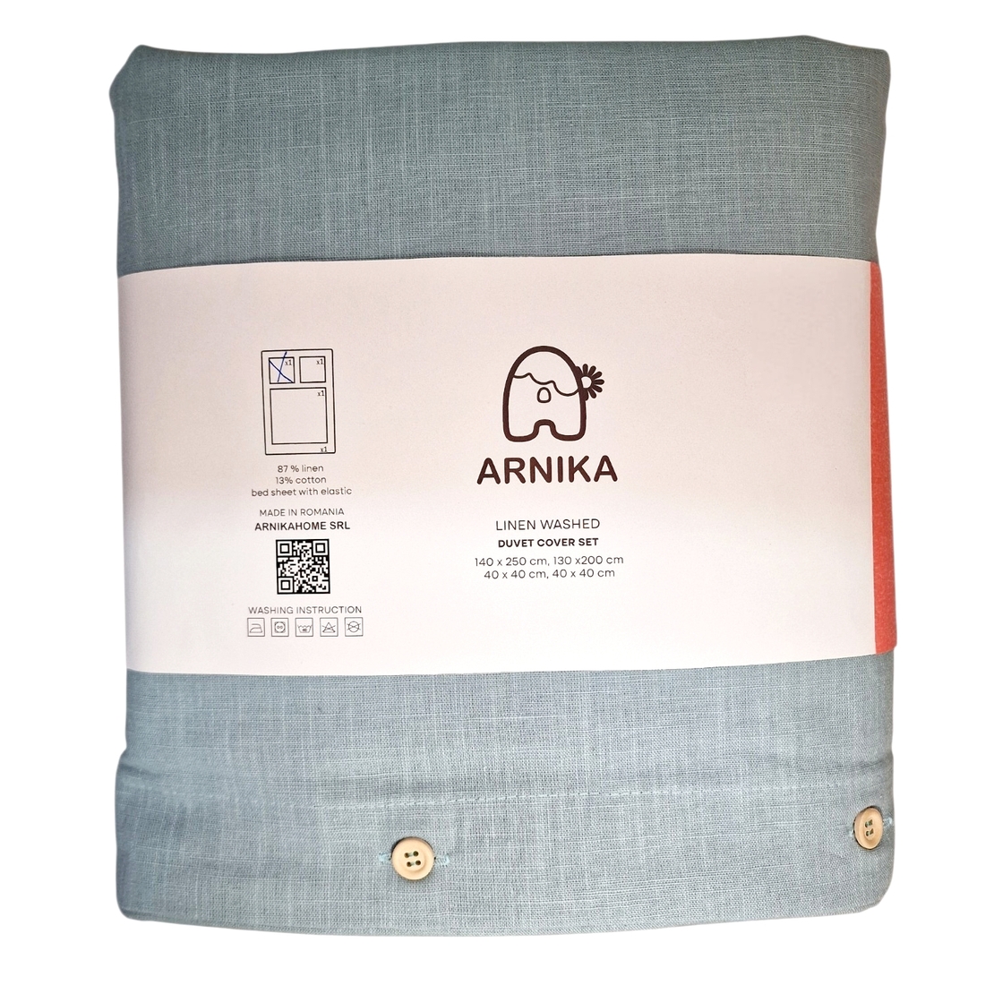 Set Lenjerie de Pat Premium Arnika Home – In și Bumbac,NILE, Dimensiuni Standard - ARNIKA