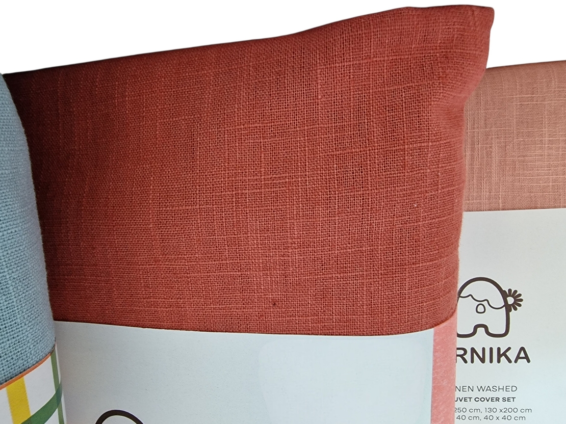 Set Lenjerie de Pat Premium Arnika Home – In și Bumbac,PEACH, Dimensiuni Standard - ARNIKA