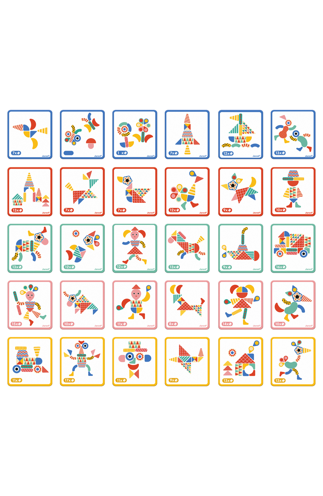 Joc educativ magnetic, Janod, Magneti'book Forme, 73 piese, 3 ani+